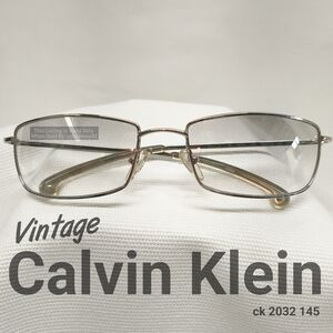 True Vintage Calvin Klein Sunglasses CK 2032 Silver Rare Collectible Frames